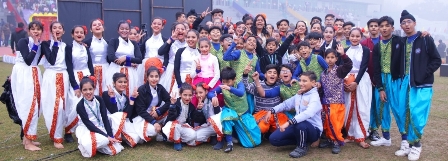 Annual sports festival of Sumermal Jain Public School was organized at Tyagraj Stadium