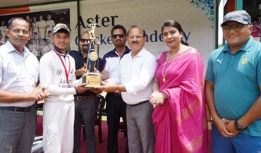 Aster Public School won the Mrs. Anguri Devi Smriti Cricket Tournament Trophy in a thrilling match