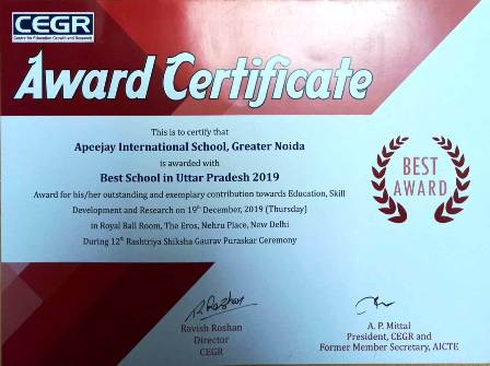 Apeejay International School (Best School in Uttar Pradesh-2019)