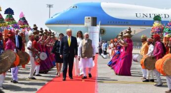 Prime Minister, # Narendra Modi, welcoming the,# President of United States of America