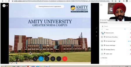 Amity University conducted online career counseling session on topic ̏ Career Options & Future Prospects in Management, Engg & Allied Areas ̏