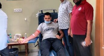 रोटरी क्लब के सदस्यों ने व सदस्यों के बच्चों ने रक्तदान कर पेश की मिसाल