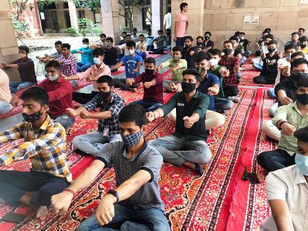 Students of Galgotia University Polytechnic were made aware of health through yoga workshop with the beginning of the session