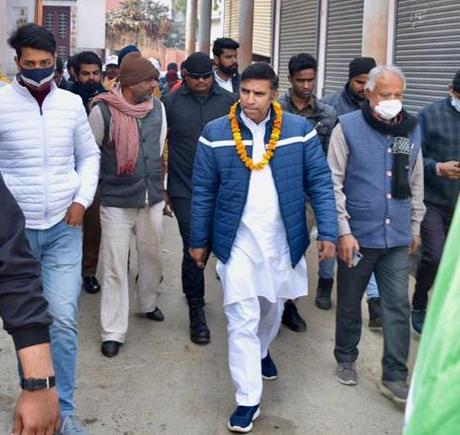 Congress candidate Deepak Bhati said in public relations no development in the area