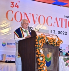 34th convocation of 2020-22 batch in BIMTECH, Kerala Governor Arif Mohammad Khan encouraged the students