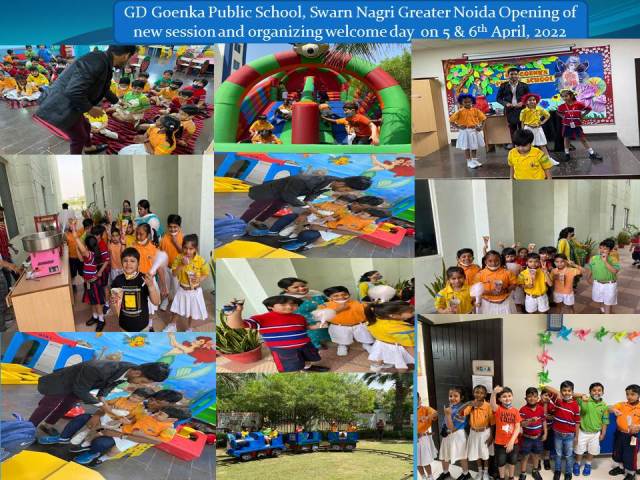 New session started and children were welcomed in GD Goenka Public School