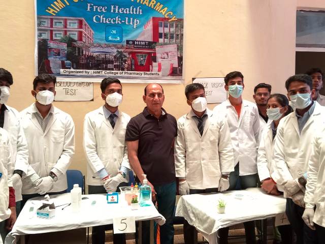 Free health check-up camp organized in HIMT College of Pharmacy