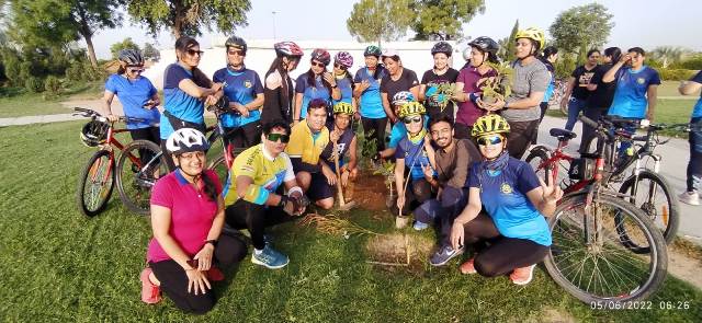 Swag team did cycling on World Environment Day and took a pledge to save the environment by planting saplings