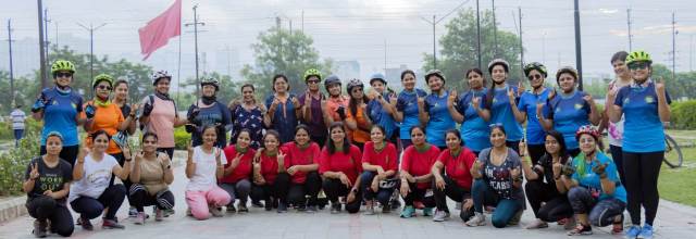Women of Swag group made aware of plastic by taking out cycle rally