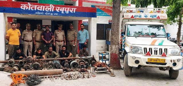 Rabupura police caught interstate and district electric motor thief gang