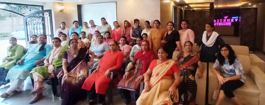 Women are organizing Durga Puja and cultural program for nine days at Oasis Venetia Heights Society