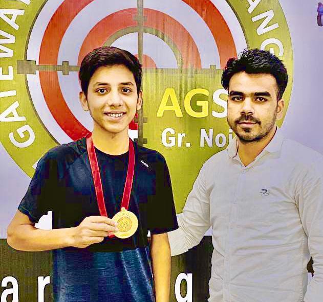 Chitij Adhana won two gold medals in All India Inter School Shooting Championship