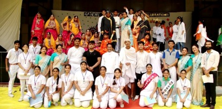 Children showed enthusiasm in Gandhi Jayanti and Dussehra festival program at St. Joseph's School