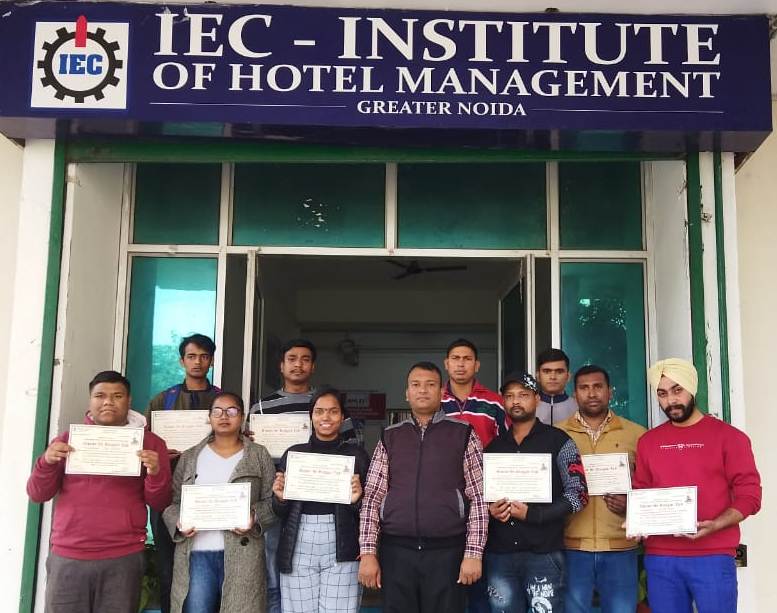 Hotel management students trained under Hunar Se Rozgar Tak program at IEC College