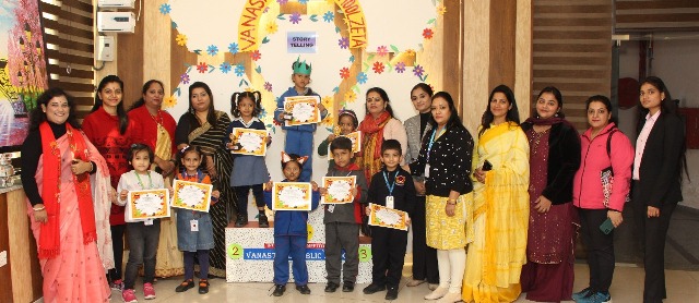 Story telling and art and craft competition on the third day at Banasthali Public School