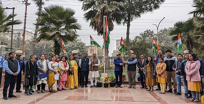 Celebration of 74th Republic Day and Basant Panchami Puja at UPID AKTU Campus