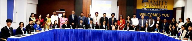 UN Security Council simulation organized at Amity University, Greno on Israel and Palestine crisis