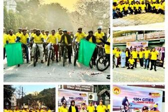 Cyclothon program organized by Terapanth Professional Forum concluded at Anuvrat Bhawan, Delhi.