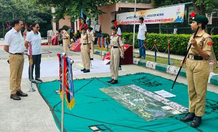 Flag area and basketball competition organized in NCC camp