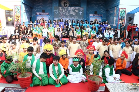 Demonstration of divine splendor of Panchatattva in the annual function at G.D. Goenka Public School