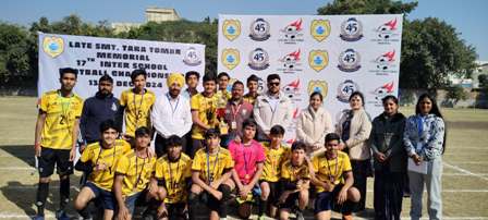 Late St. Joseph's School in Holi Public School. Won the title of Mrs. Tara Tomar Football Championship