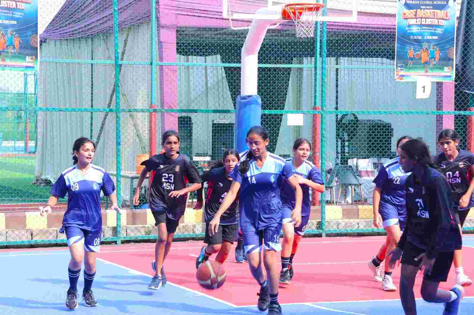 CBSE Girls Basketball Cluster Tournament 2025 concluded, daughters created golden history in Sparsh Global School