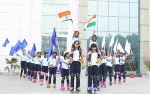 The five elements were depicted through a theatrical performance by the children at the annual function of Queen's Carmel School.