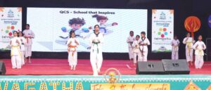 The five elements were depicted through a theatrical performance by the children at the annual function of Queen's Carmel School.