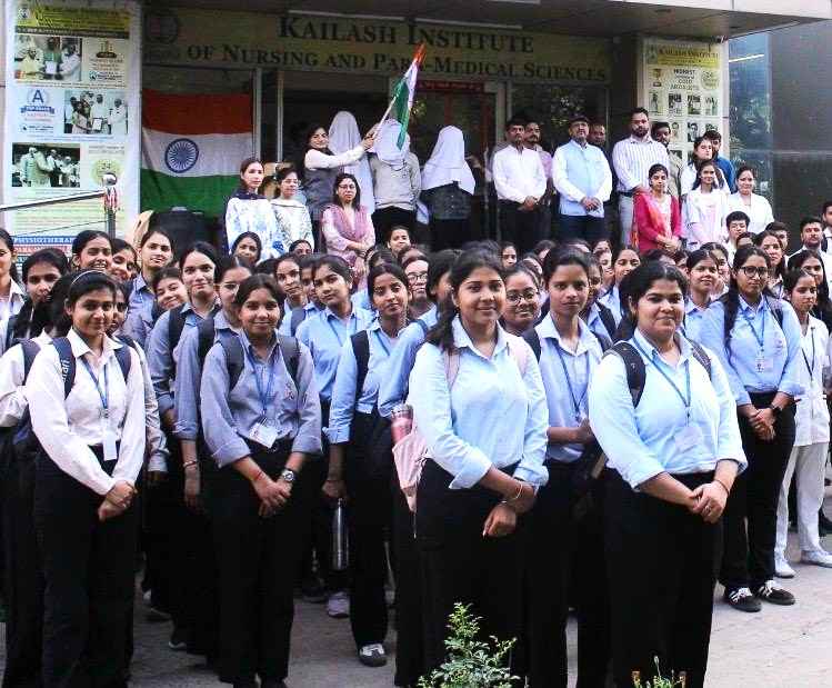 Tribute paid to immortal martyrs on Martyrs' Day at Kailash Institute of Nursing and Paramedical Sciences