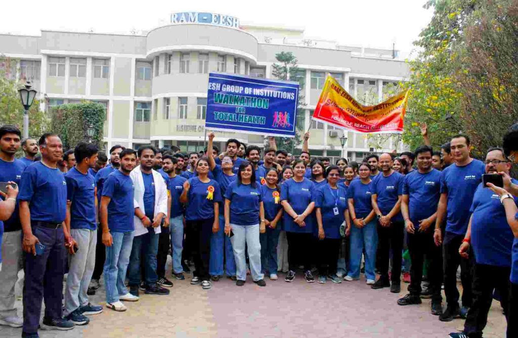 Ram-Ish Group of Institutions organised a walk to raise awareness about mental health.