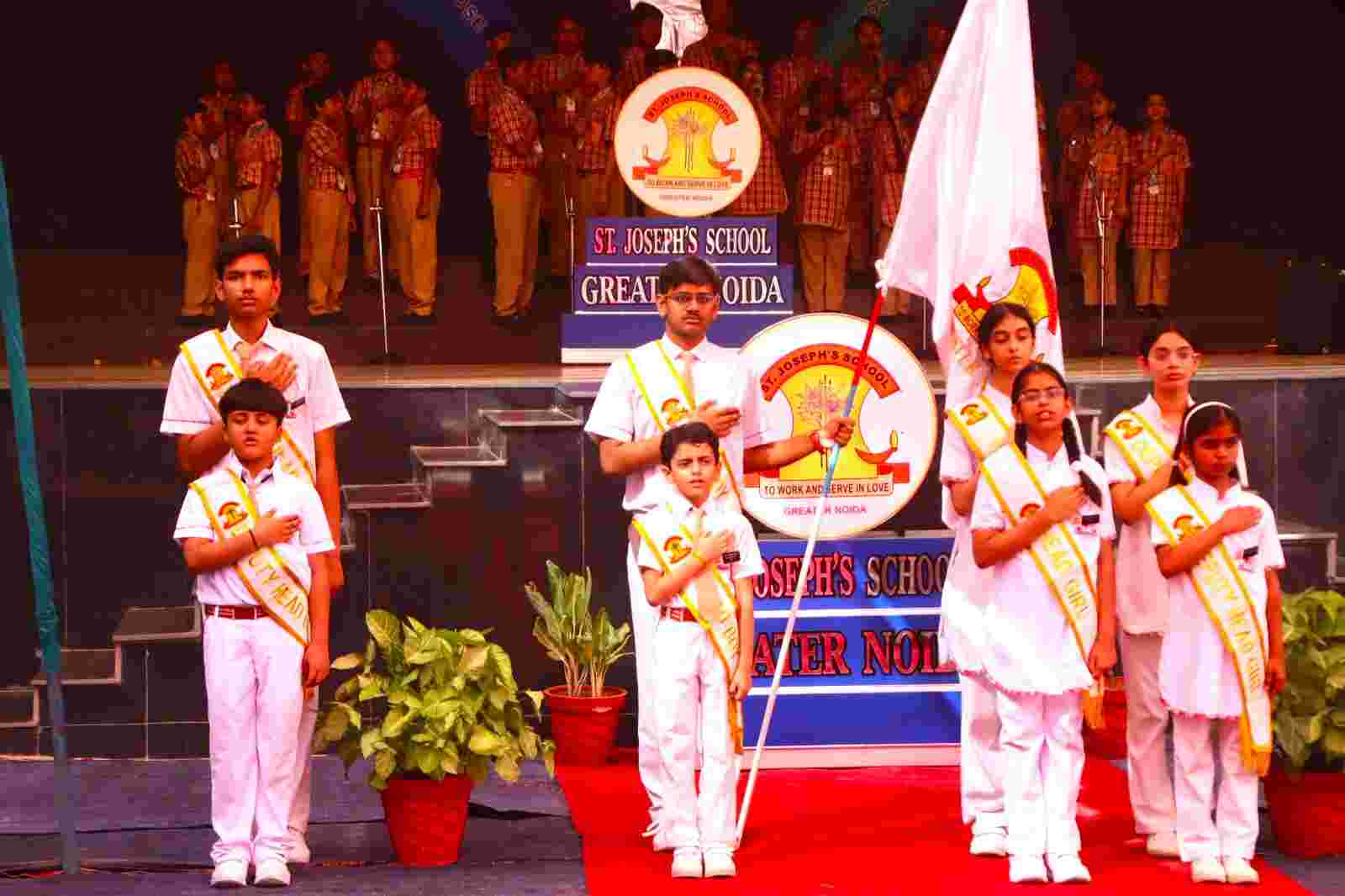 St. Joseph School's Investiture Ceremony Inspires Children to Be Ideal Leaders, Inspires Them to Be Honest, Discipline and Dedication