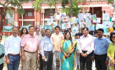 Vishwa Bharati Public School planted trees on the occasion of its Platinum Jubilee.