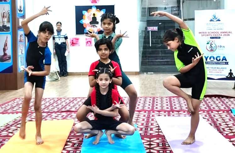 Queens Carmel School, Greater Noida showcases the enthusiasm of children at the Spardha 2026 Inter-School Festival