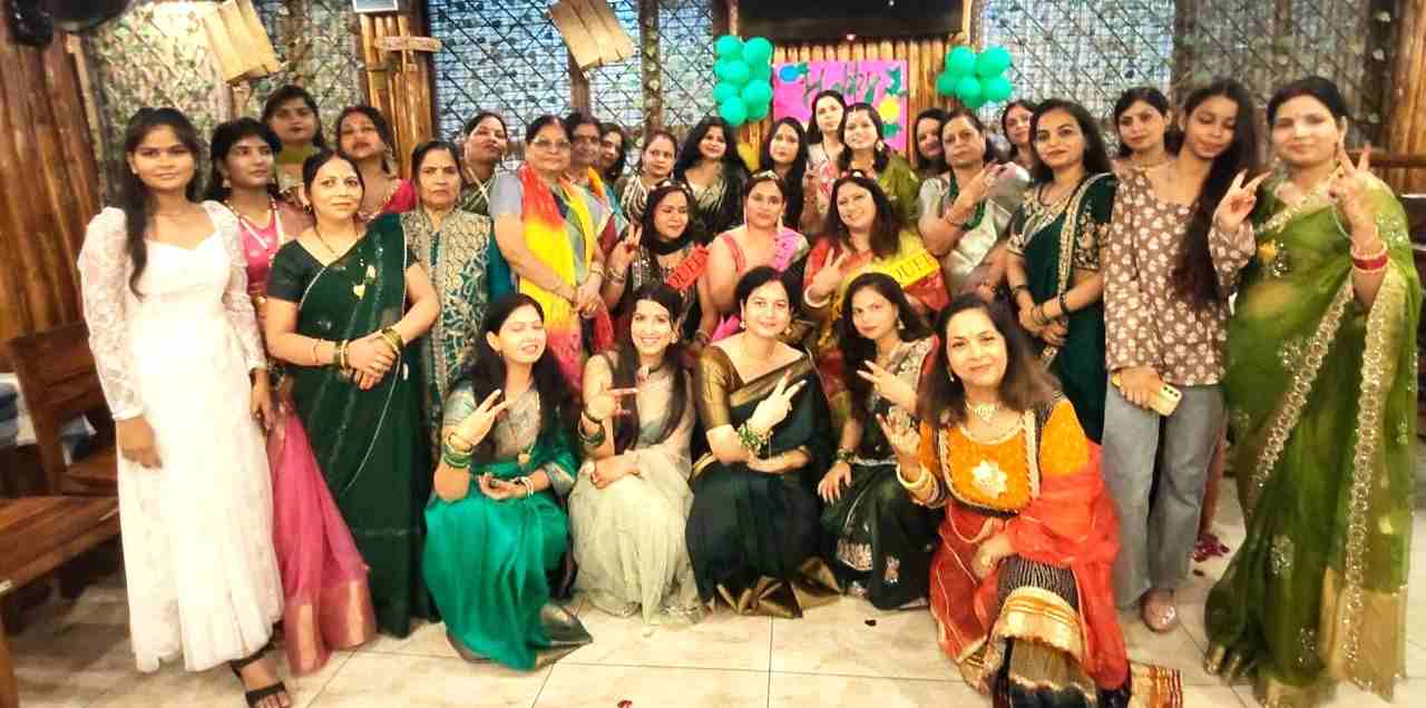 Teej festival was celebrated with great enthusiasm by the women in Gaur City.
