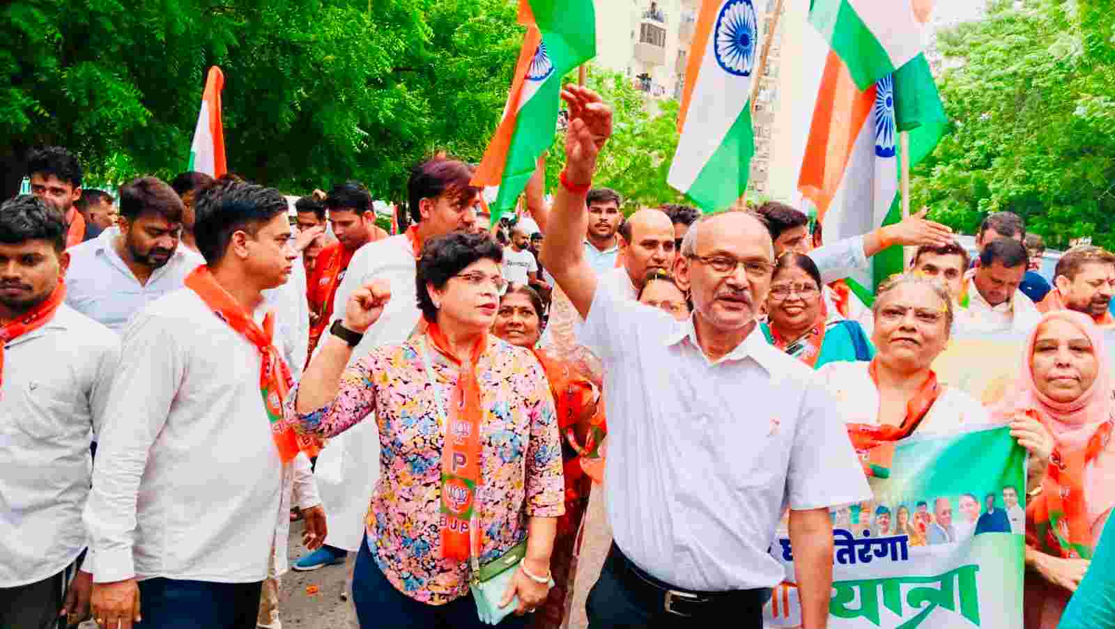 Greater Noida resounds with patriotic slogans, grand 'Har Ghar Tiranga Yatra' organised