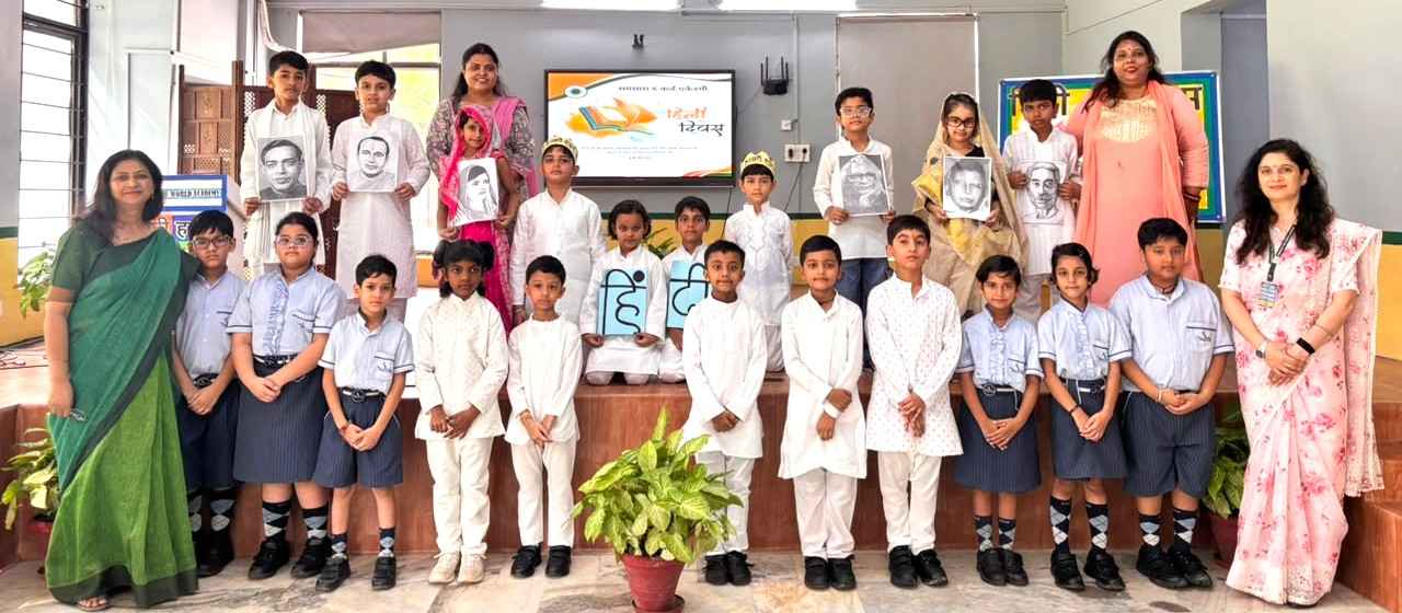 On Hindi Diwas, children were told at Samsara Vidyalaya – Hindi is our pride, Hindi is our identity.