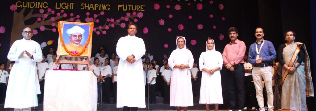 Dr. Sarvepalli Radhakrishnan's birthday was celebrated with great pomp as Teacher's Day in St. Joseph School...Children gave presentation.