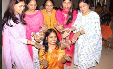 Kailash Institute organised a special Mehndi programme for women faculty and faculty members on Karwa Chauth.